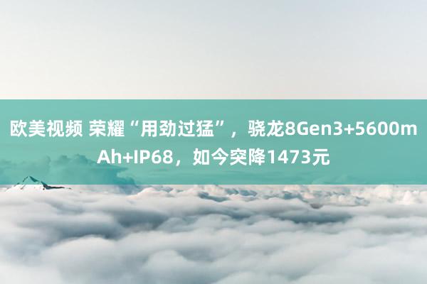 欧美视频 荣耀“用劲过猛”，骁龙8Gen3+5600mAh+IP68，如今突降1473元