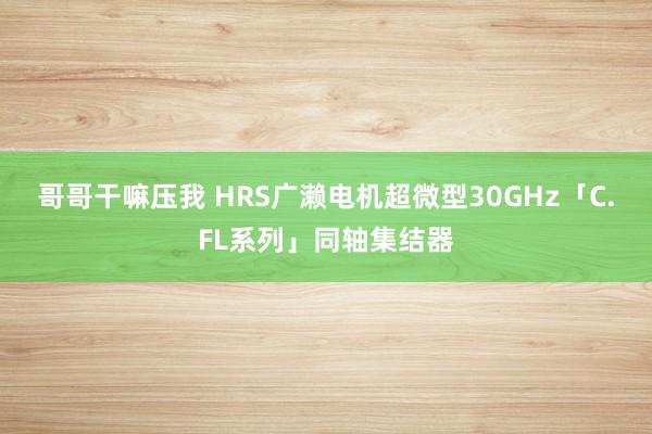 哥哥干嘛压我 HRS广濑电机超微型30GHz「C.FL系列」同轴集结器