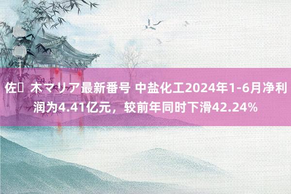 佐々木マリア最新番号 中盐化工2024年1-6月净利润为4.41亿元，较前年同时下滑42.24%