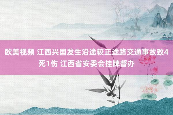 欧美视频 江西兴国发生沿途较正途路交通事故致4死1伤 江西省安委会挂牌督办