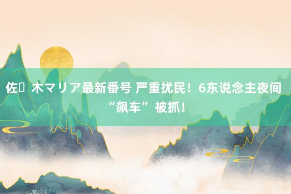 佐々木マリア最新番号 严重扰民！6东说念主夜间 “飙车” 被抓！