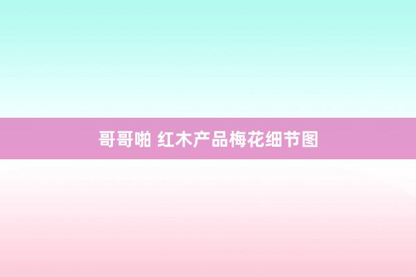 哥哥啪 红木产品梅花细节图