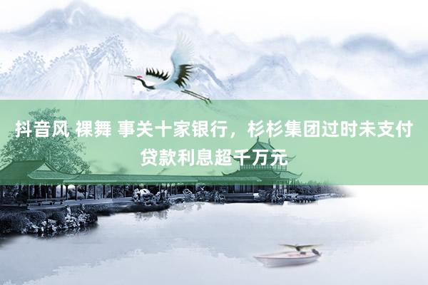 抖音风 裸舞 事关十家银行，杉杉集团过时未支付贷款利息超千万元